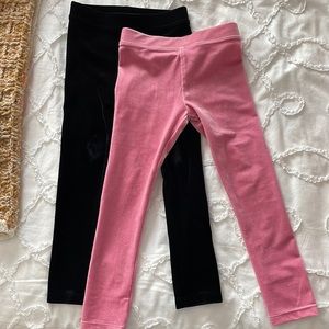 2 pair of crew cuts size 4T velvet leggings